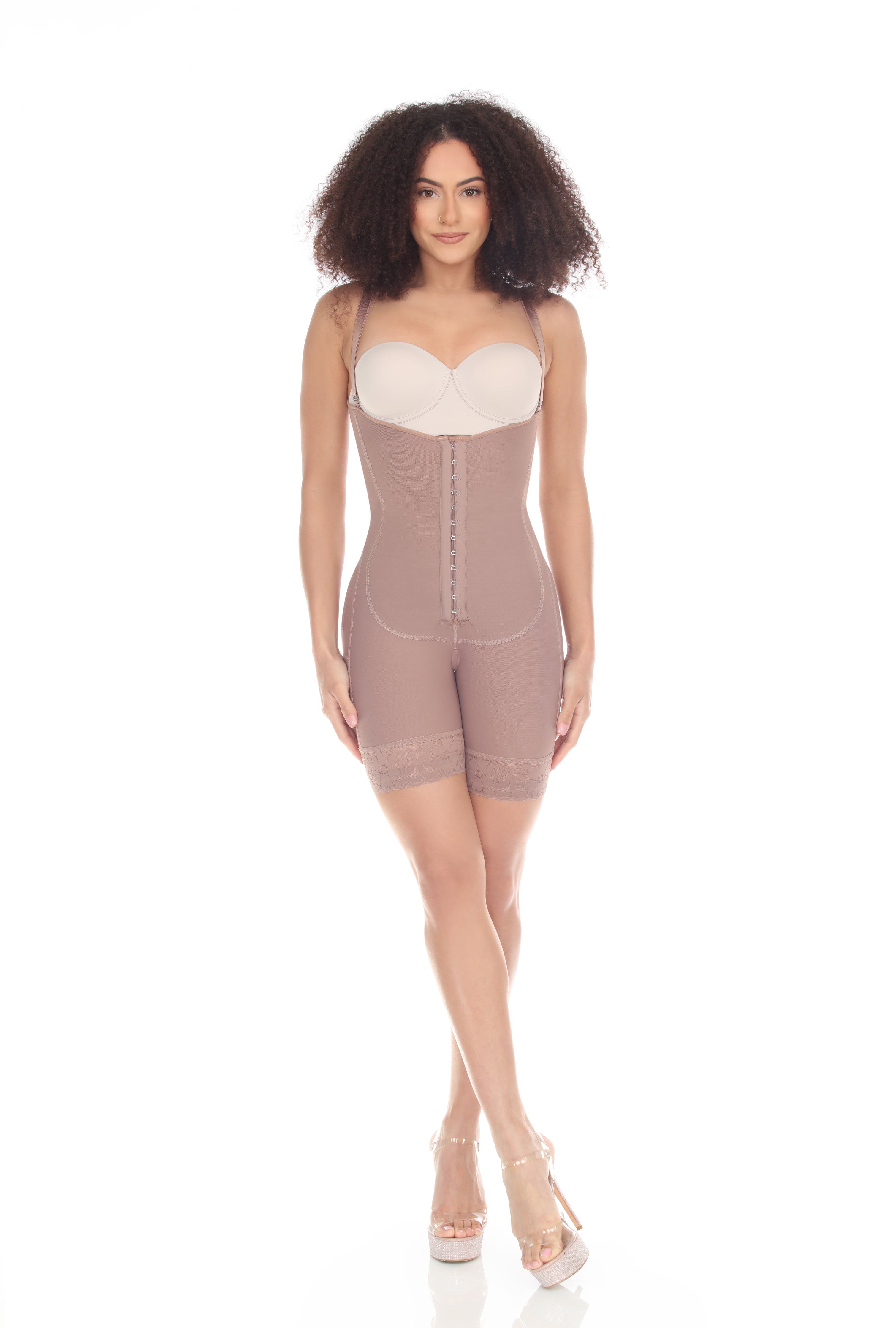 Hook Open Bust Mid Thigh Shaper