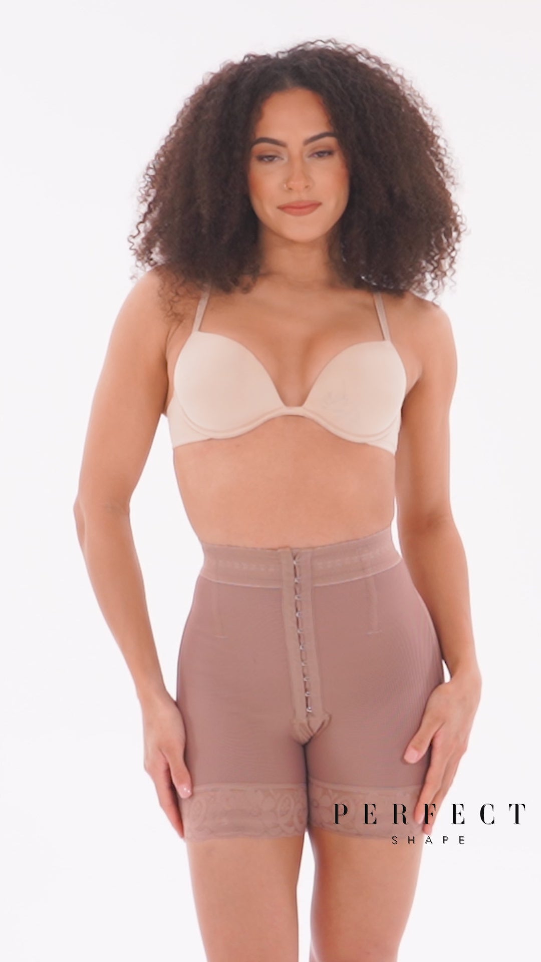 High Waist Tummy Compression Butt Lifting Shorts 3 Hooks Faja
