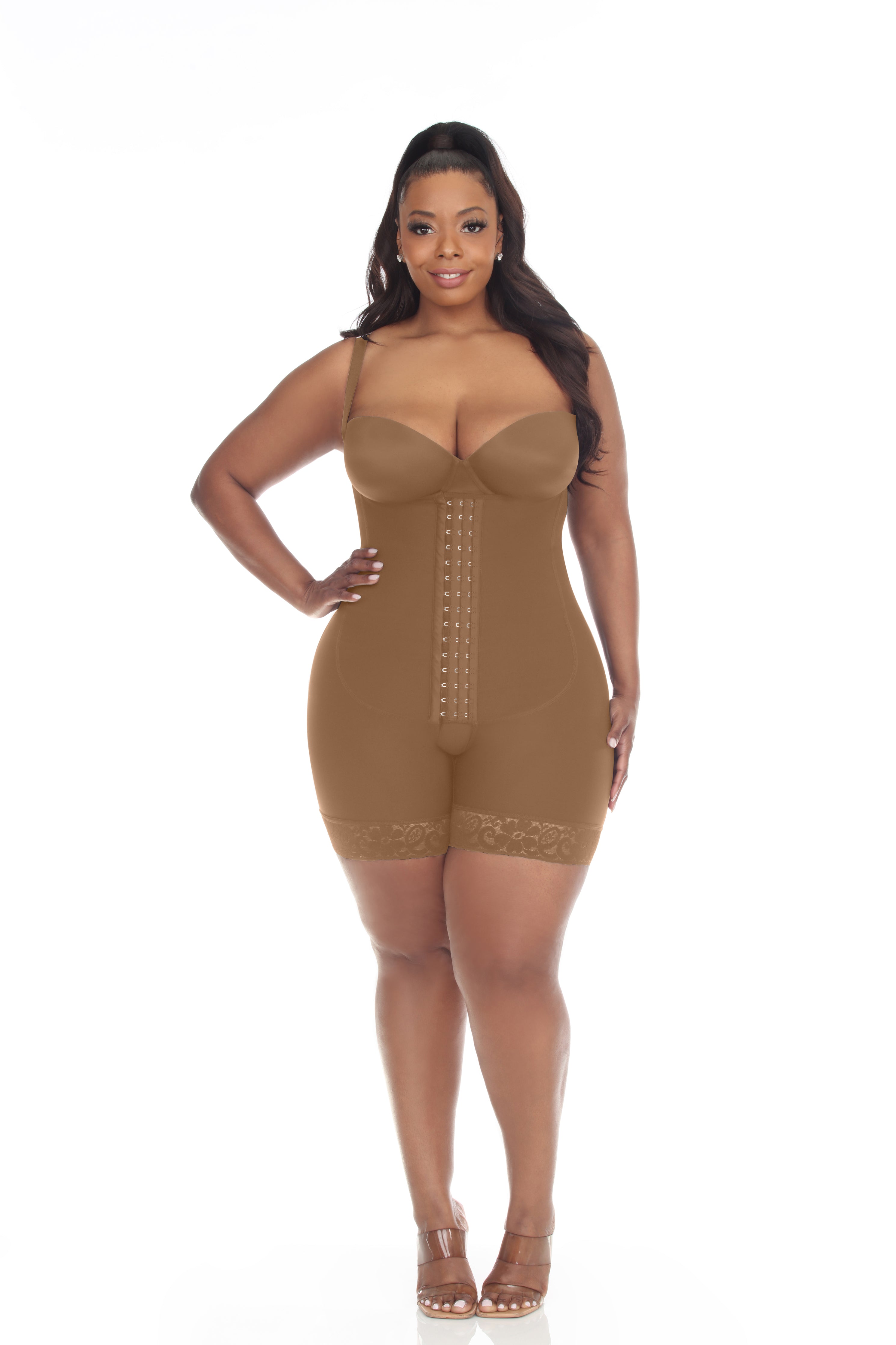 Hourglass BBL Girdle with Mid Legs and Hooks