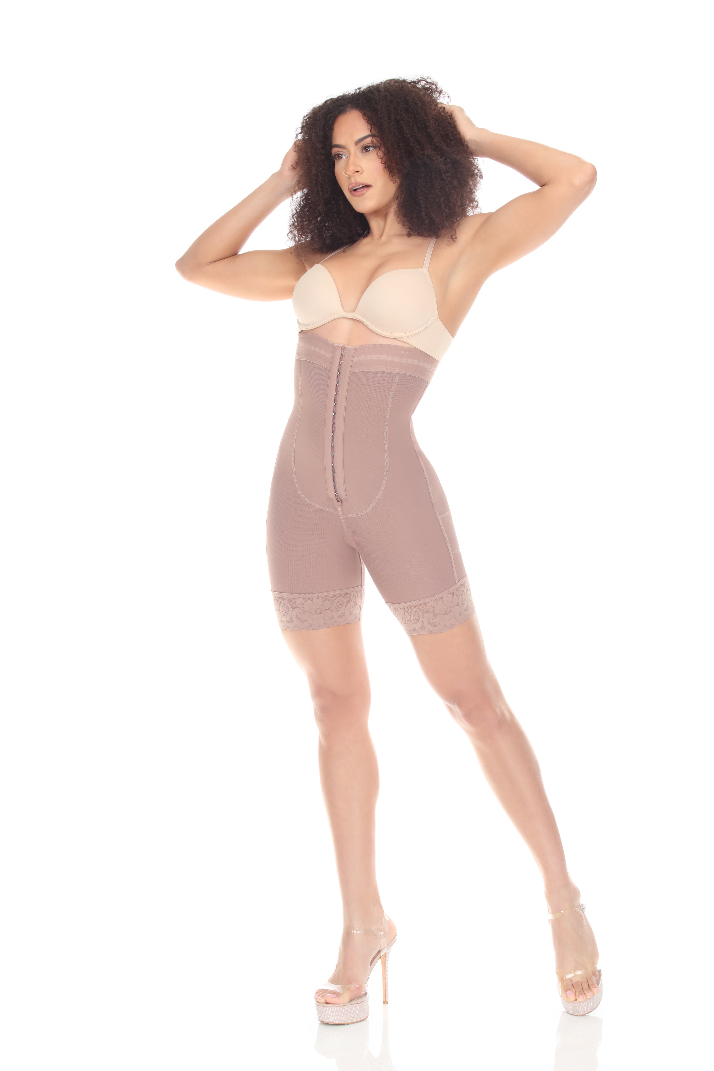 Strapless High Compression Girdle with Hooks